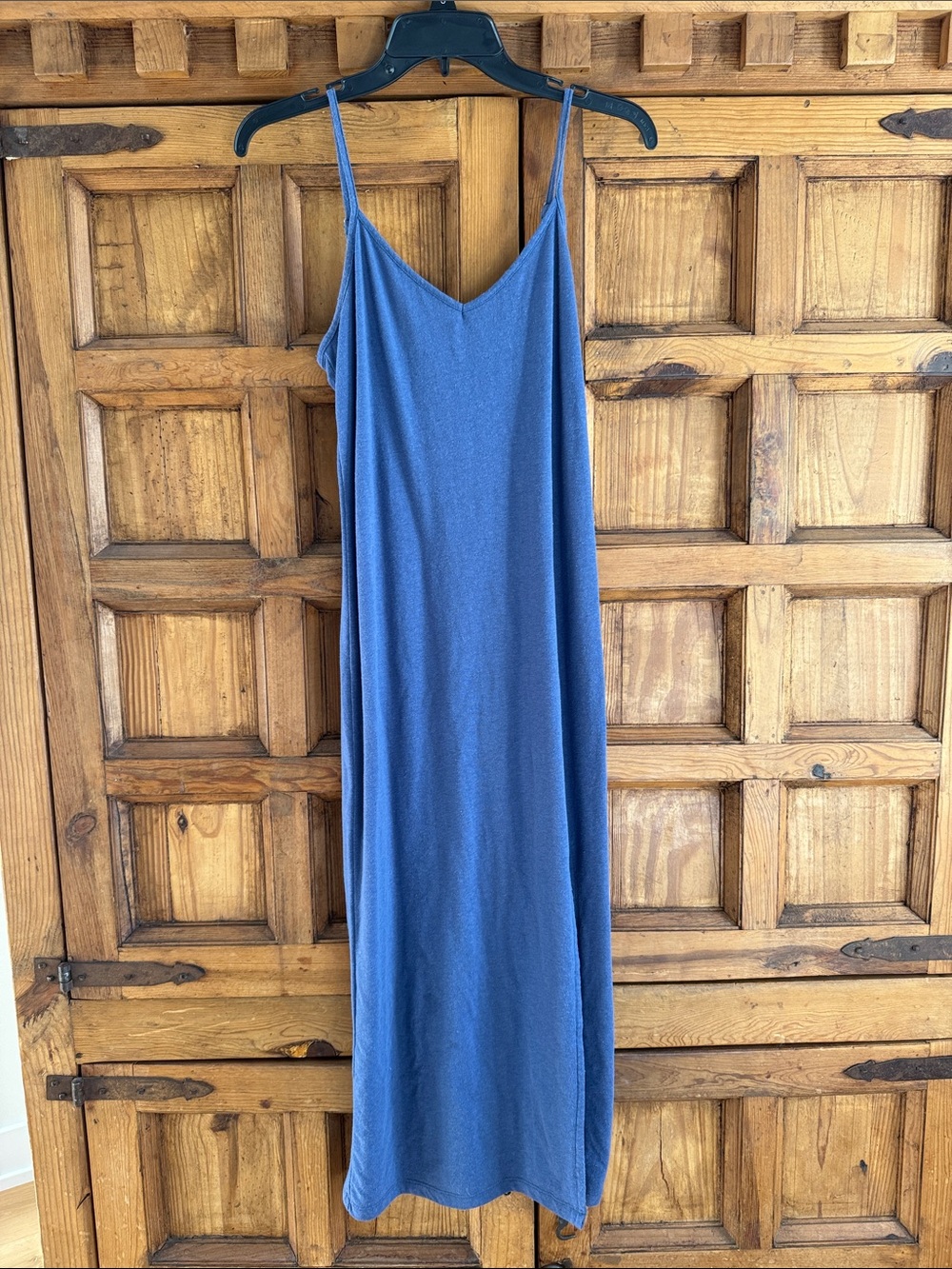 Z Supply Blue Slip Midi Dress with Spaghetti Straps
